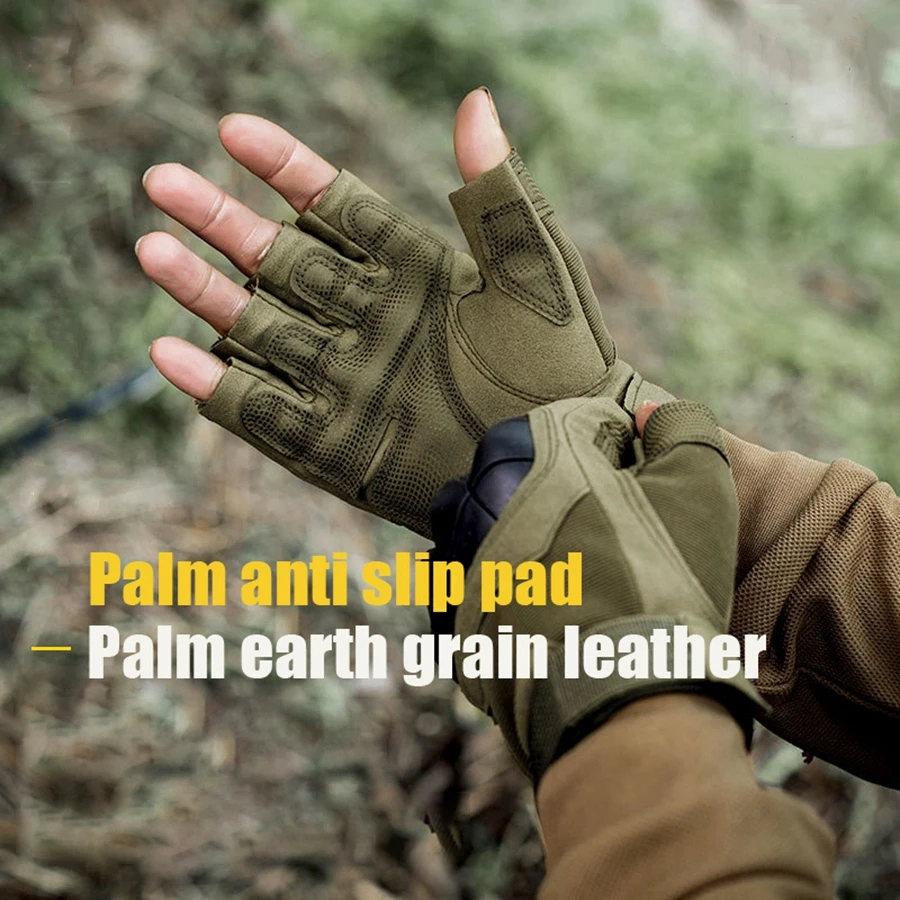 Outdoor Fingerless Gloves Hard Knuckle Paintball Riding Hiking Cycling Half Finger Gloves fingerless gloves