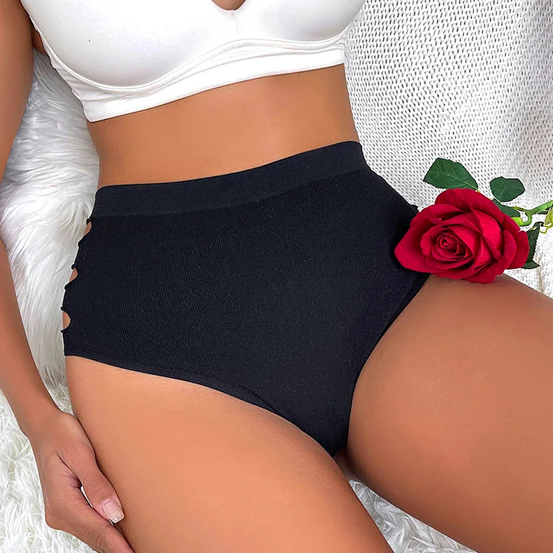 

Women's Seamless High Waist Underwear Tight Abdomen And Buttocks Hollowed Out Lingerie Hollowed Out Panties Breathable