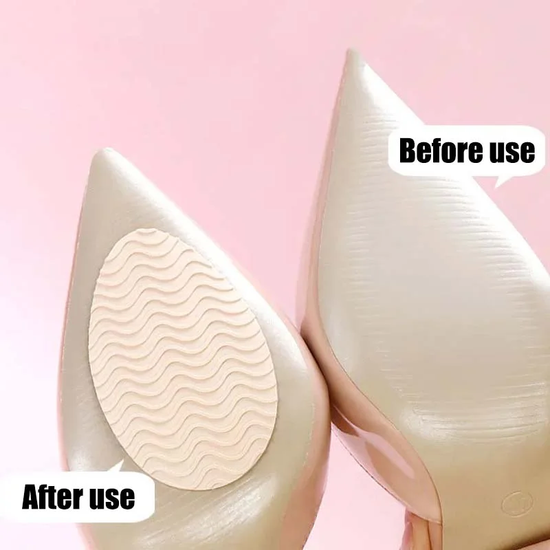 2PCS Shoe Sole Protector Anti-Slip Replacement Rubber Soles Outsoles for Shoes Repair Mat High Heels Self-Adhesive Bottom Sheet