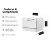 Compact Portable Dishwasher 6 Place Settings 6 Wash Programs Stainless Steel Tub UL/Energy Star 2