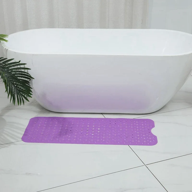 Extra Long Anti-Slip Bath Tub Mat – Transparent Antibacterial Shower Mat, Machine Washable for Kids & Seniors 2