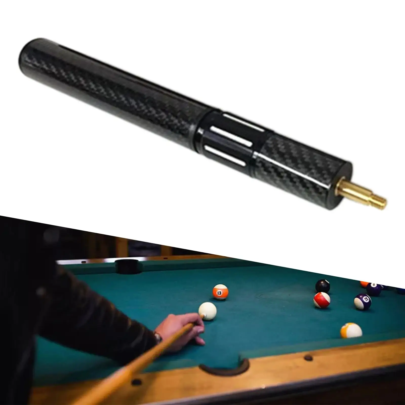 Pool Cue Extension Pool Cue Extender Lightweight Exercise Equipment Compact Snooker Pool Stick Accessory Pool Stick Extension