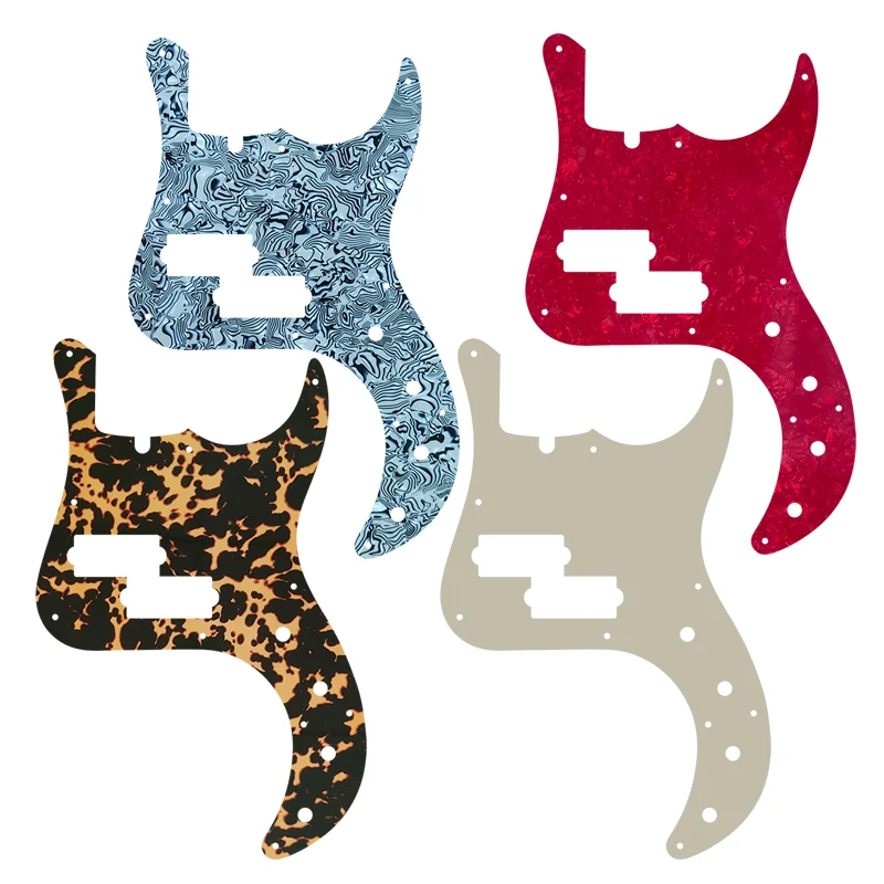 Pleroo Custom Guitar Parts-Per Us Fender Precision Deluxe Bass Guitar Pickguard Selezione Multicolore