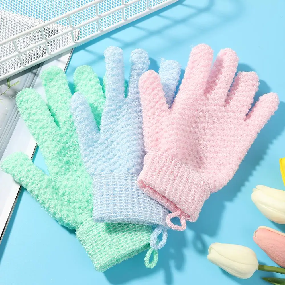 

Five Fingers Bath Gloves Household Shower Towel Scrub Body Wash Children Home Supply Elastic Wipe Back Bathing Cleaning Gloves