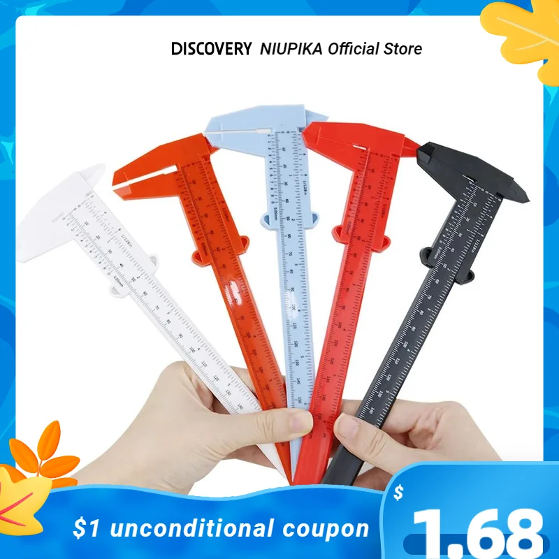 

DIY Tool Vernier calipers Double Scale Rulers Plastic Caliper Depth Diameter Measure Tool 0-150mm