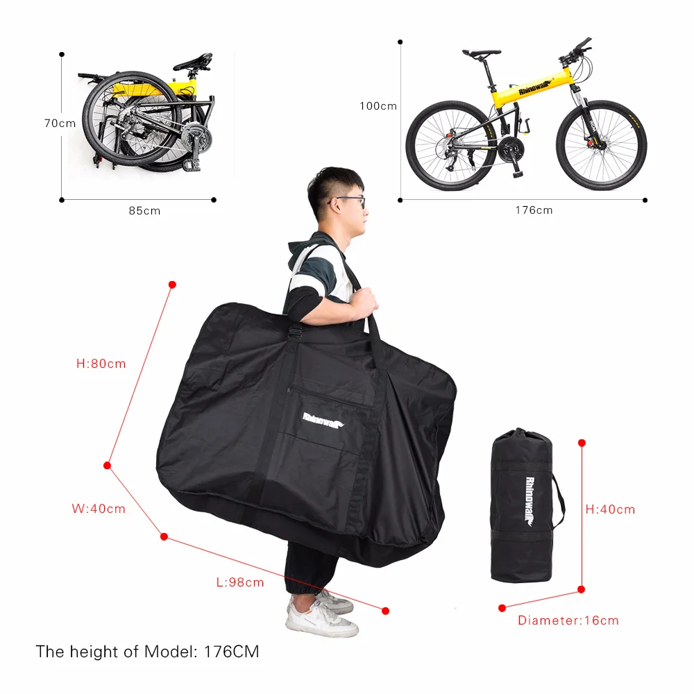 Rhinowalk 26 Inch Folding Bicycle Carry Case Loading Vehicle Bike