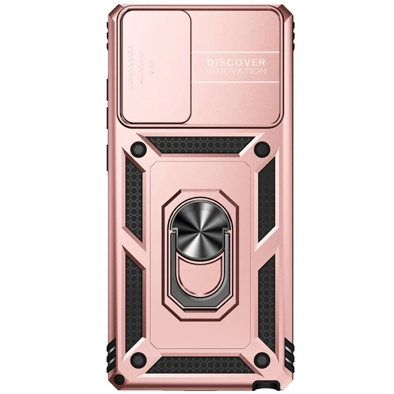 Slide Camera Protect Case with Ring Holder Kickstand and Armor Cover