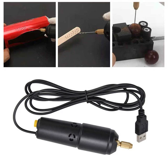 Resin Drill Mini Usb Electric Drilling Machine Tool Set Kit For Crystal  Pearl Diy Supply Blackwithout Plug