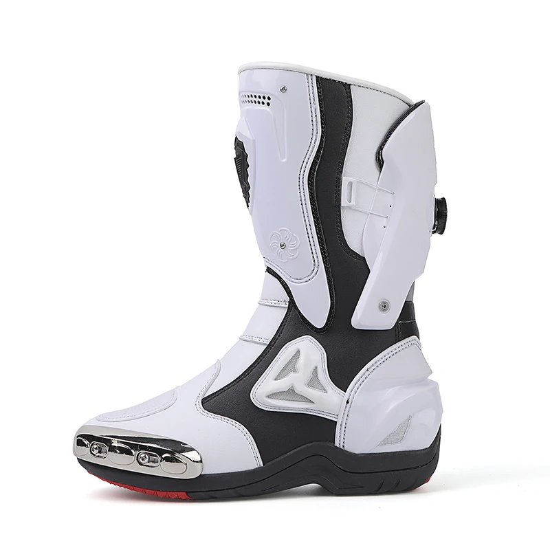 Men Motorcycle Boots Motorbiker Riding Shoes Motorboats Off-road Touring Boots Motocross Boots Motorcyclist Shoes Protective