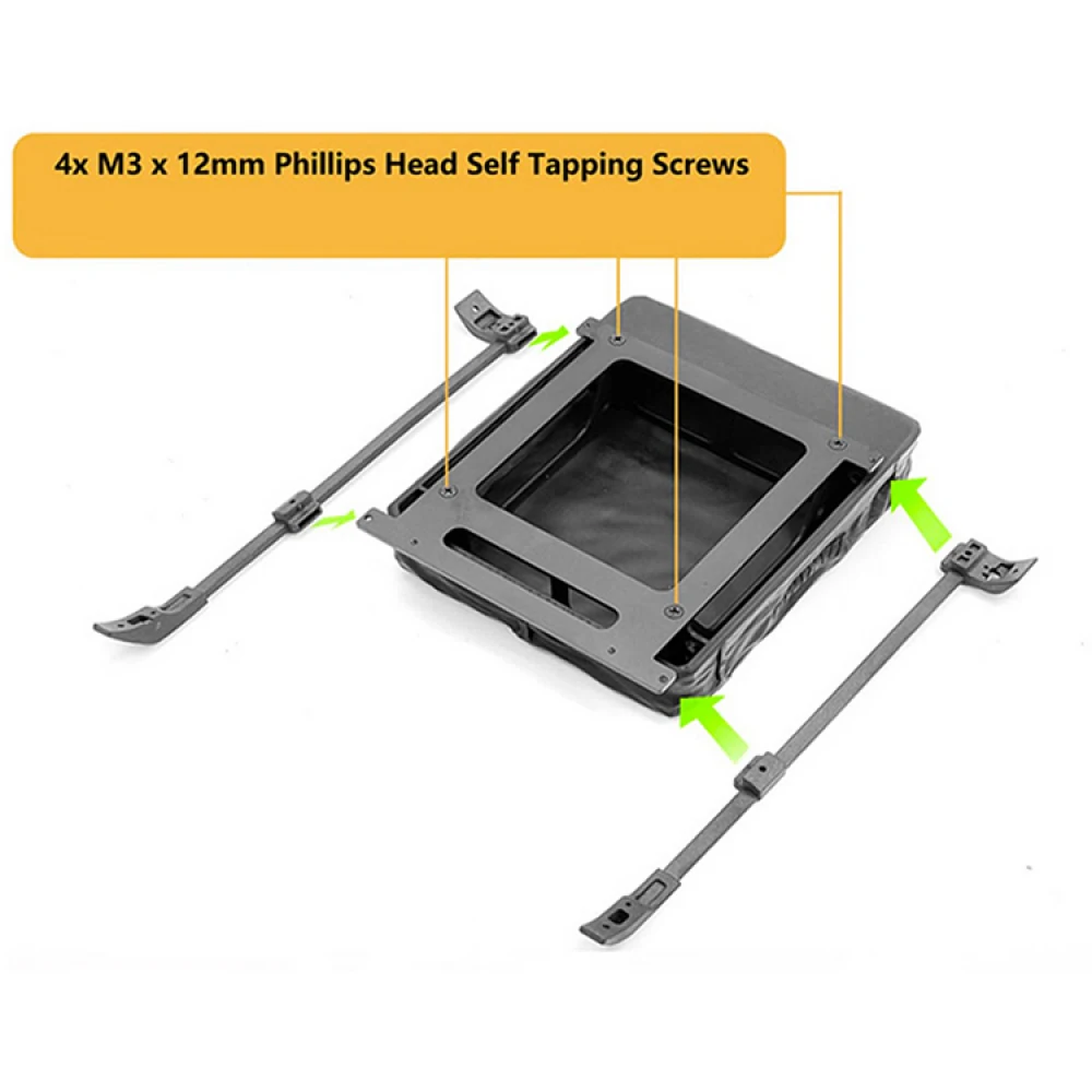 

Roof Rail Simulation Tent Pack RC Car Scene Ornament for Trx-4 Ford Lima Bronco RC Crawler Car Modification Part