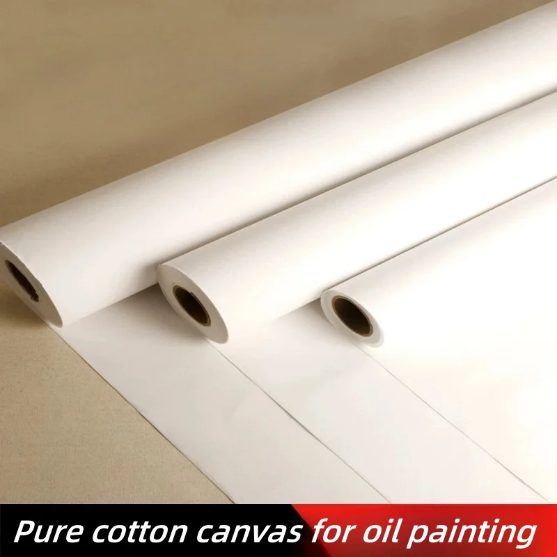 5m Cotton Canvas Roll for Graffiti Paint Art Pure Cotton Hemp Blend Oil Painting Cloth