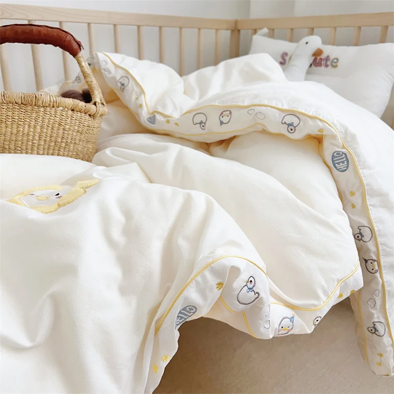120X150cm High Class Cotton Heavy Baby Duvet ,Cartoon Thermal Kids Comforter, Winter Toddler Crib Thermal Blanket With Filler