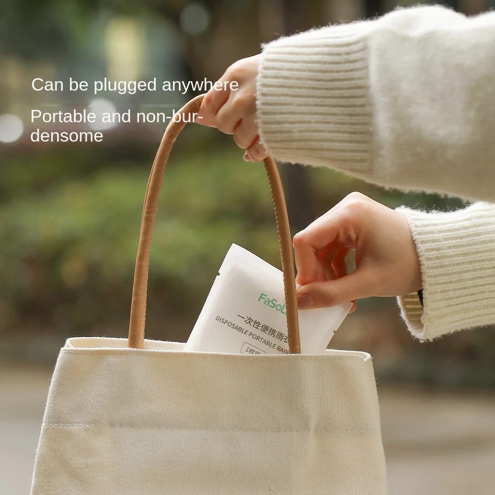 Travel Portable Disposable Raincoat Transparent PE Widened and Rainproof Hiking Poncho Bicycle Poncho