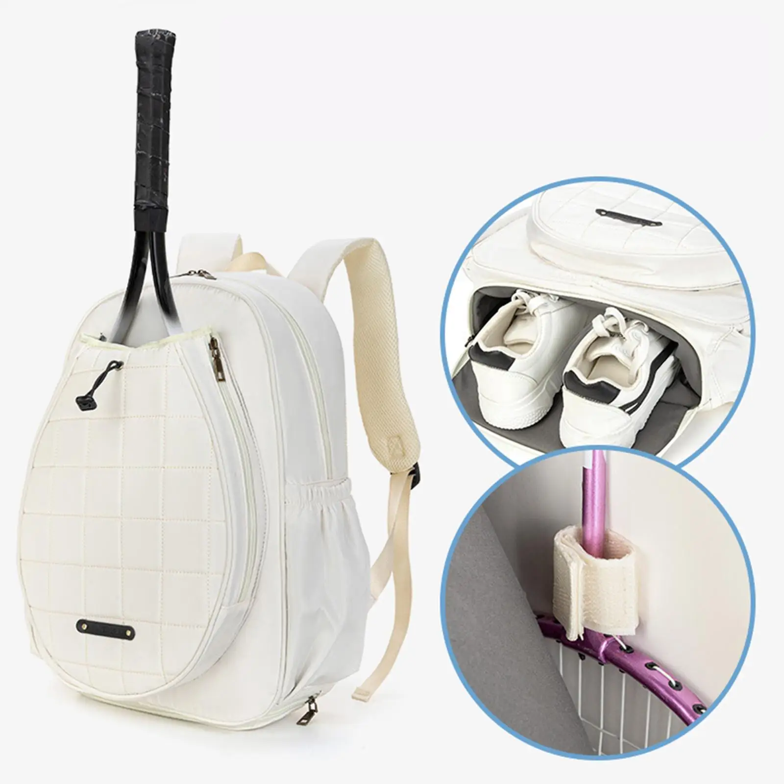 

Tennis Backpack Tennis Bag Racket Holder Large Capacity Racket Bag Racquet Cover for Badminton Racquet Balls Accessories