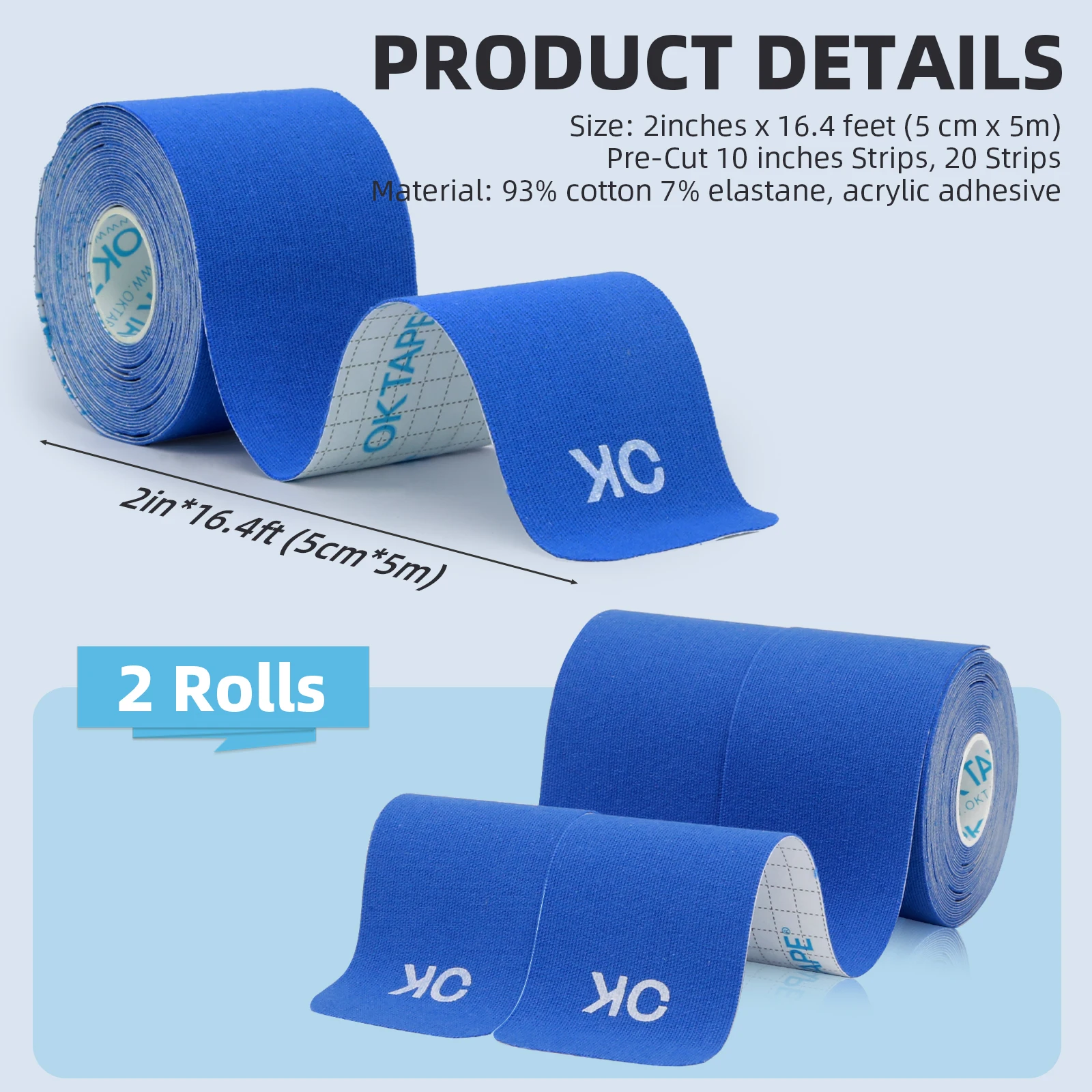 2 Rolls OK TAPE Updated Kinesiology Tape 3