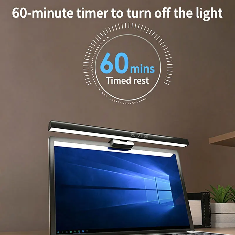 USB-Powered LED Monitor Light Bar for Soft Lighting and Optimal Nighttime Reading and Work