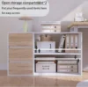 Home Office Computer Desk Corner Desk with 3 Drawers and 2 Shelves, 55-inch L-Shaped Study Writing Desk 6