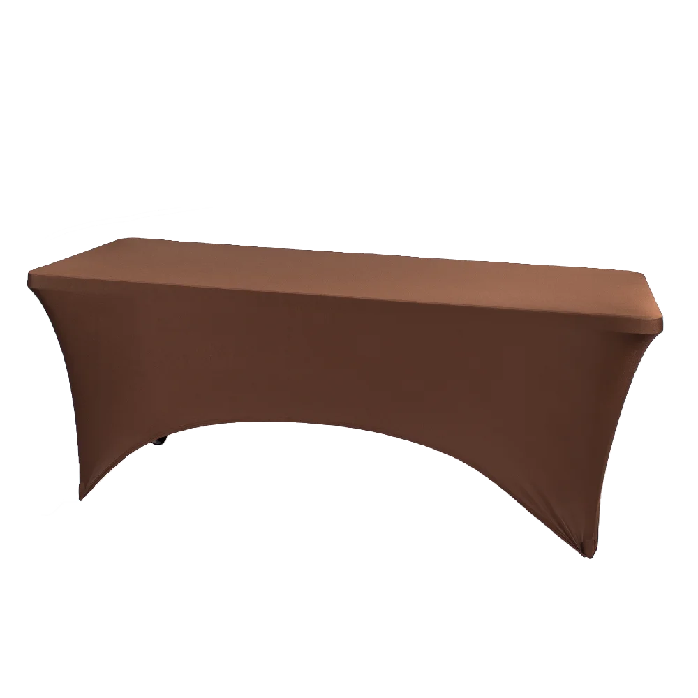 4/ 6/8/10 pėdų tamprus stačiakampis staltiesė staltiesė spandex staltiesė Vestuvių kokteilis banketas vakarėlis stalo užvalkalas Viešbučio pagrindinis puslapis