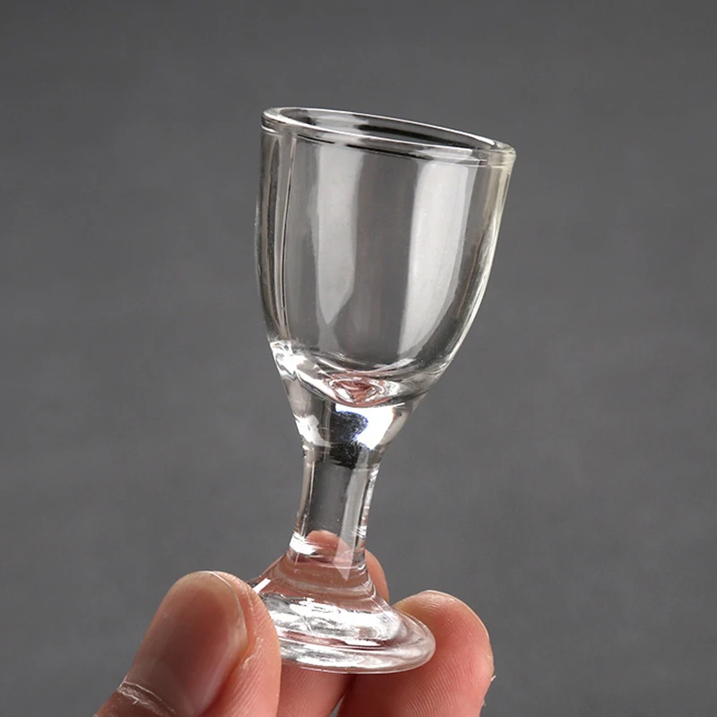 Goblet Shot Glass Set 6pcs Small Wine Cups Liquor Drinking Glasses