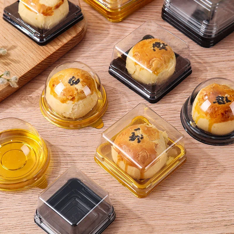 50Pcs Mini Dessert Cake Box Containers, Transparent Cupcake and Pastry Baking Packaging... - SKU MDCB1602 - UGI Packaging