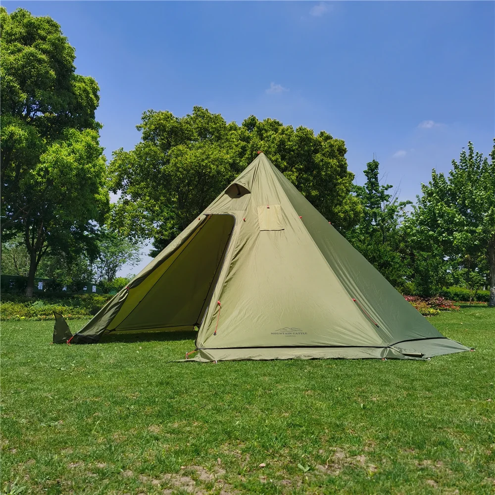 2 Sizes Big Camping Pyramid Tent 4 Season Ultralight Bushcraft