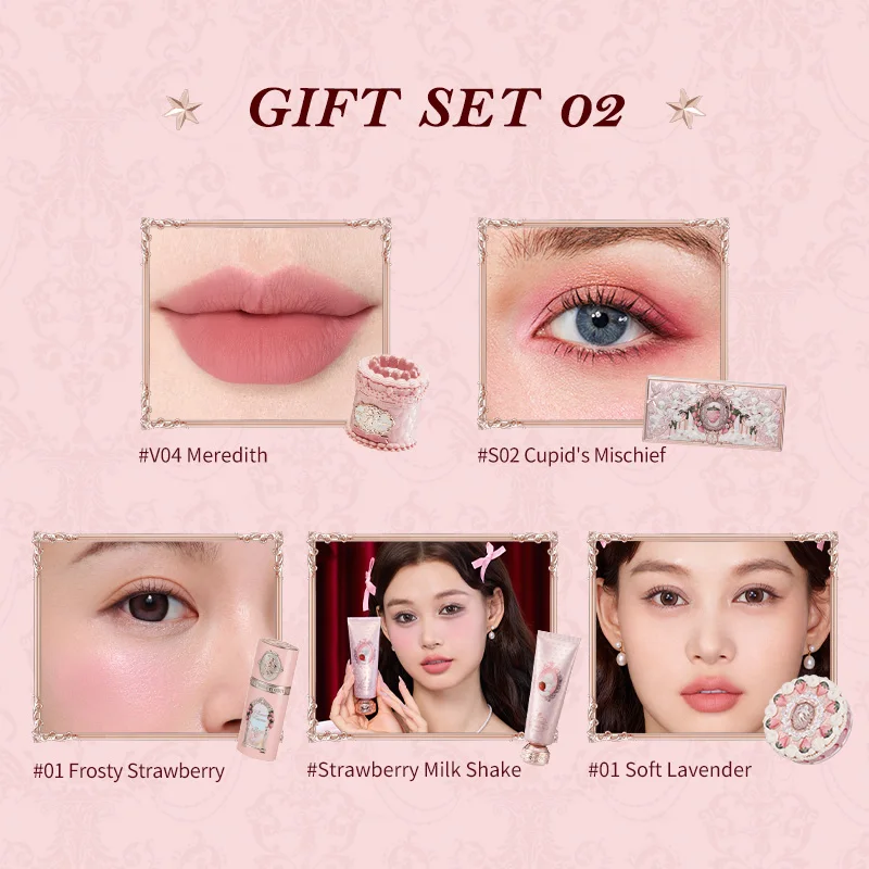 Makeup Gift Set Cake Lip Cream Liquid Blush Make-up Palette Scented Hand Cream