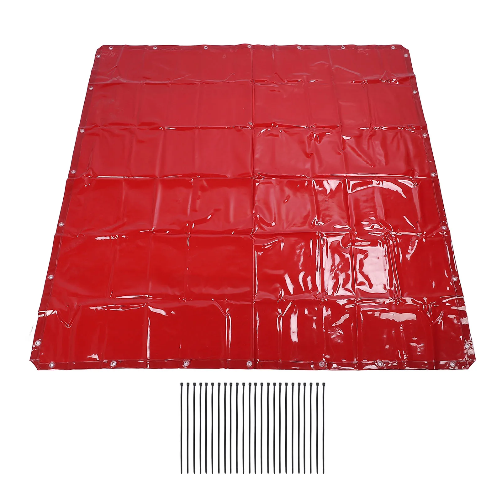 Welding Curtain Screen 5.7x5.7ft Red Flame Retardant Water Proof Level 6 UV Protective Polyethylene Welding Curtain for Workshop