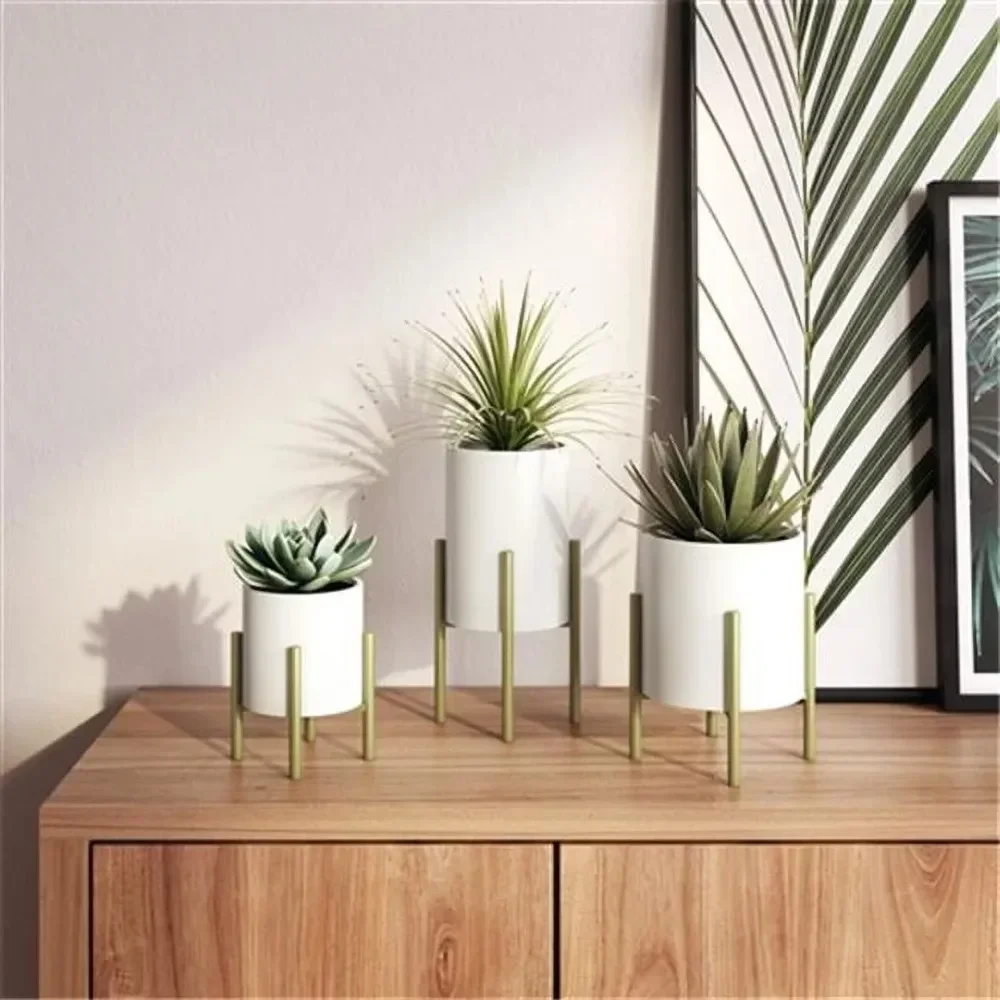 

Plant Pot Small Mid Century Modern Planters (Set of 3) Decorative Flower Pots and Planters Pots for Plants Large Flowerpot Home