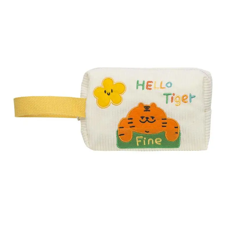 Fashion Phone Purse Cartoon Embroidery Bag Women Cosmetic Bag Cute Tiger Handbags for Keys Coin