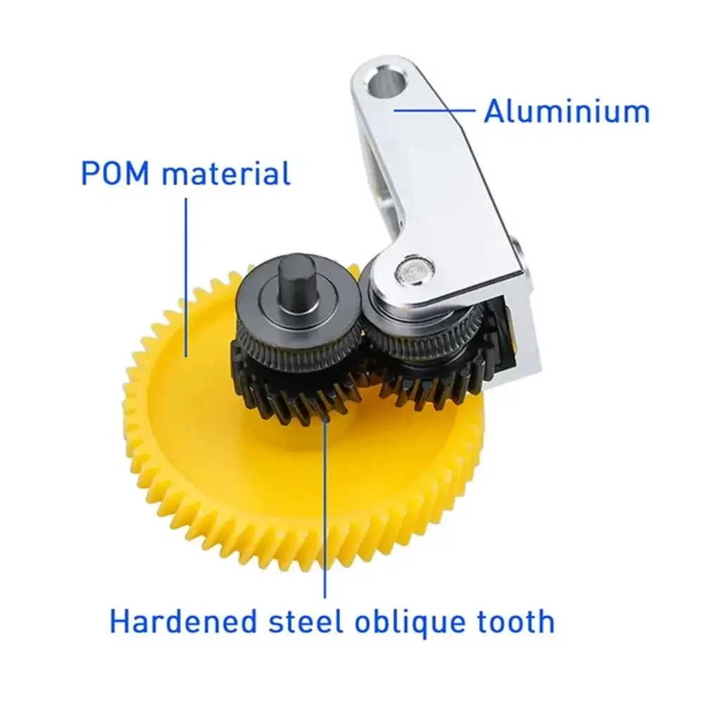 Enhanced Nickel-Plated Hardened Steel Extruder Gear Assembly