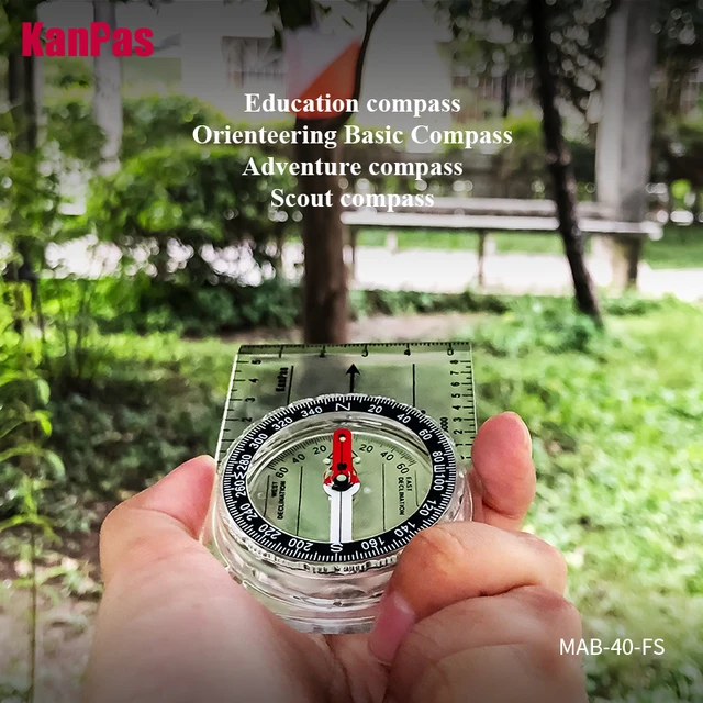 Kanpas Education compass / Basic Orenteering Compass / Adventure compass/ Scout compass for Northern Hemishpere only/ MAB-40-FS 1