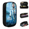 Football Messi Pencil Cases Argentina Soccer Pen Bag Kids Big Capacity Students School Cosmetic Pencil Pouch 1