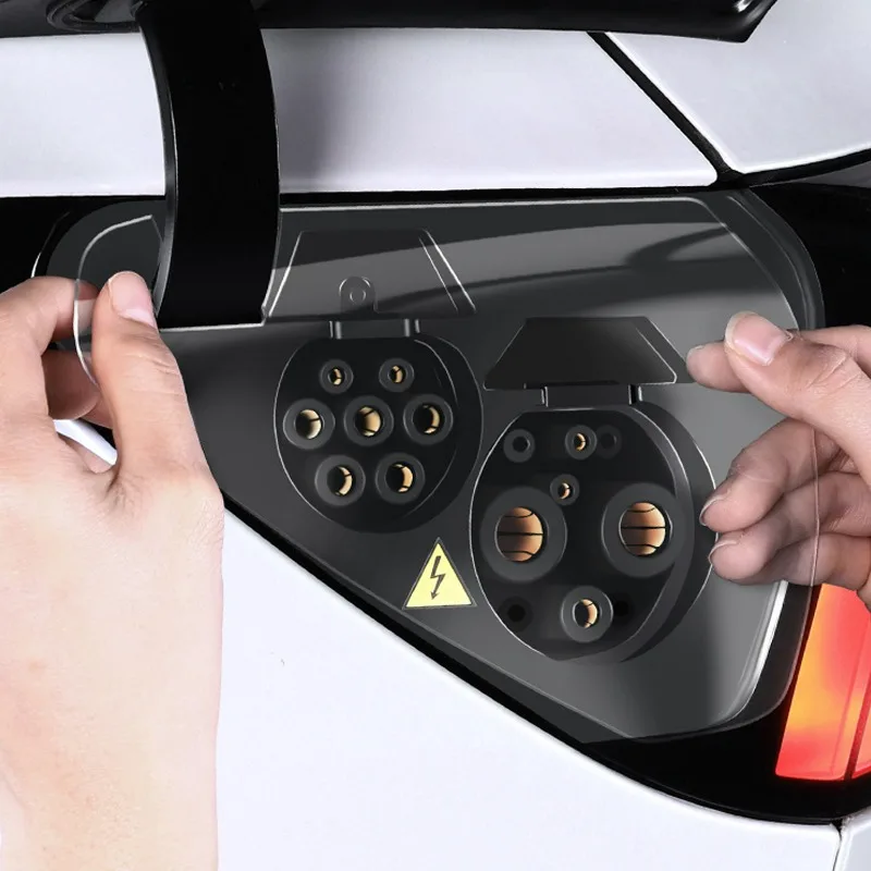 Charging Port Protection Cover Transparent for Tesla Model 3 Y Outdoor Rain Protection Dust Cover Rain Cover Accessories