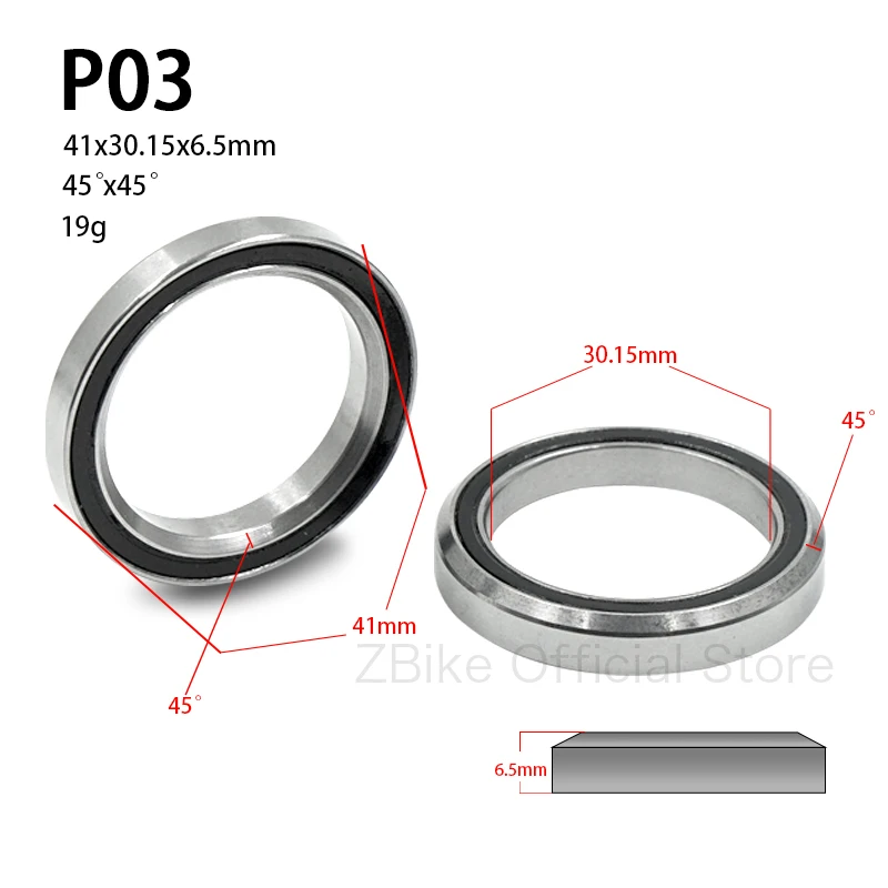 Bike Headset Bearings ZBike Brand 41-52mm Bike Headset Bearing Universal Bicycle Bearing MTB Road Scooter Bearings Bike Fork Washer Stem Spacers Part