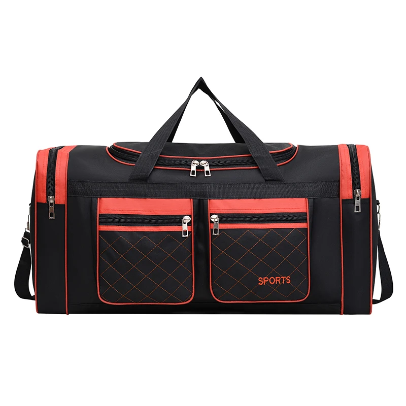 Men's Versatile Travel Luggage Bag - Spacious Multi-Pocket, Foldable with Secure Zipper Closure, Perfect for Trips and Sports Essentials