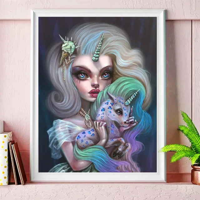 5D Diamond Painting Halloween Ghost Wedding Paint with Diamonds Art Crystal  Craft Decor