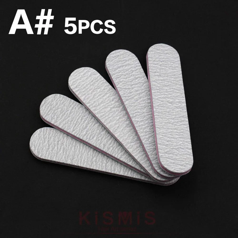 네일 파일 세트 5종, 하프문 모양, 스트레이트, 와이드 샌딩 스트립 및 샌딩 파일, 퍼플 코어 그레이 포함 매니큐어 도구