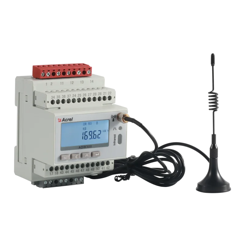 

Acrel ADW300 Bidirectional 3 Phase Smart Energy Meter Wifi 4G Lorawan Rs485 Modbus-RTU Din Rail Electricity Monitoring System