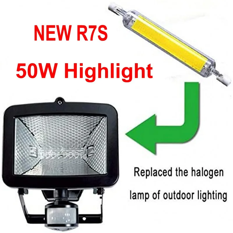 Dimmerabile ABS LED R7S COB Tube Light 15W/50W 78/118mm lampadina di  inondazione in vetroceramica