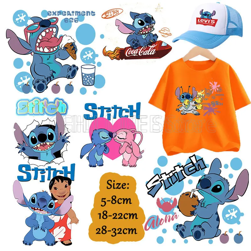 Stitch Disney Iron-on Stickers for Clothes Cartoon Stickers Personalized  and Creative DIY Appliques