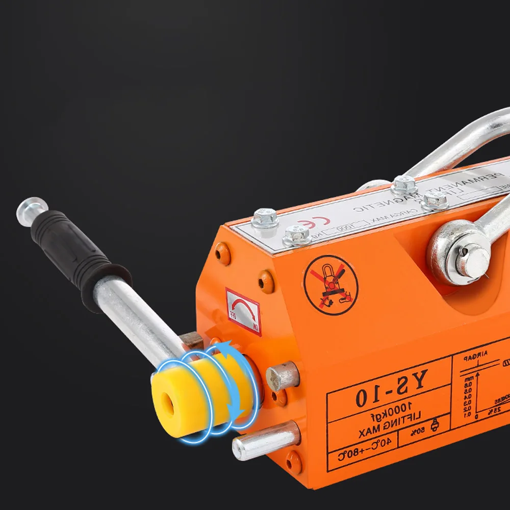 600KG 1t 400T Permanent magnet lifter powerful magnetic lifting 2 tons magnet 3 lifting crane Krauk permanent suction cup