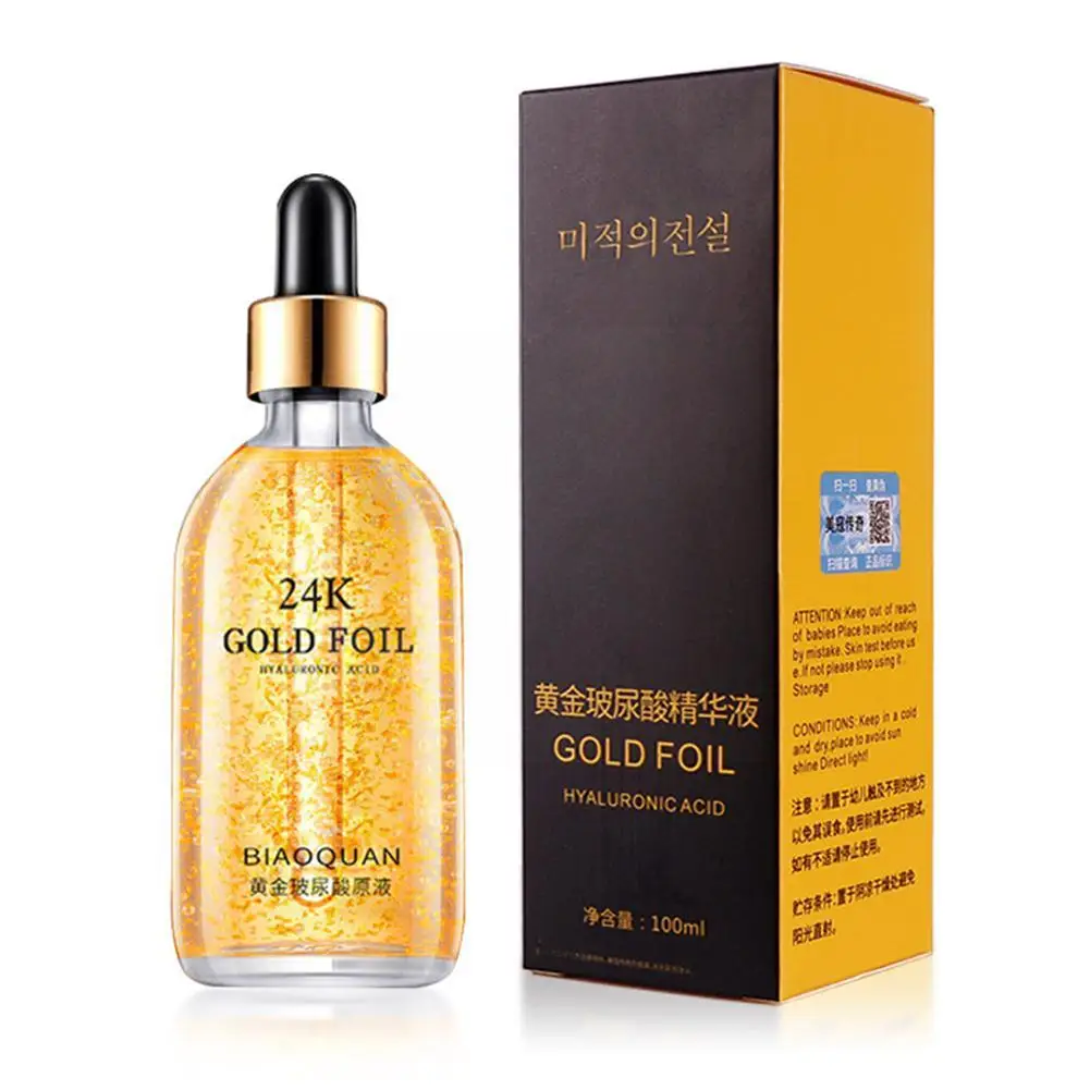 

30-100ML 24K Gold Facail Essence Oil Hyaluronic Acid Aging Moisturizer Wrinkle Creams Acne Serum Whitening Care Day Anti Sk W2R2