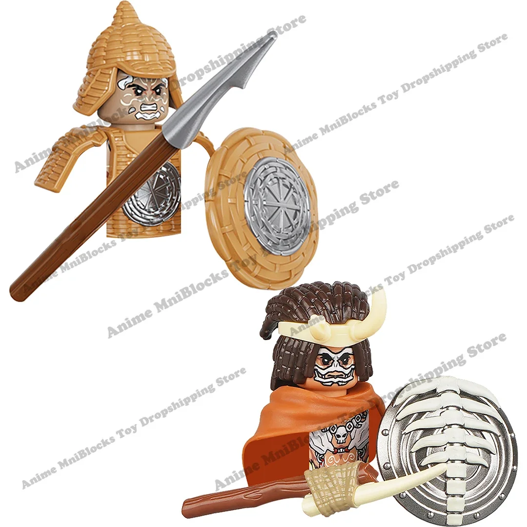 

Roman Knights Middle Soldiers Movies Warrior Anime Bricks Dolls Mini Action Toy Figures Assembly Blocks Kids Birthday Gifts