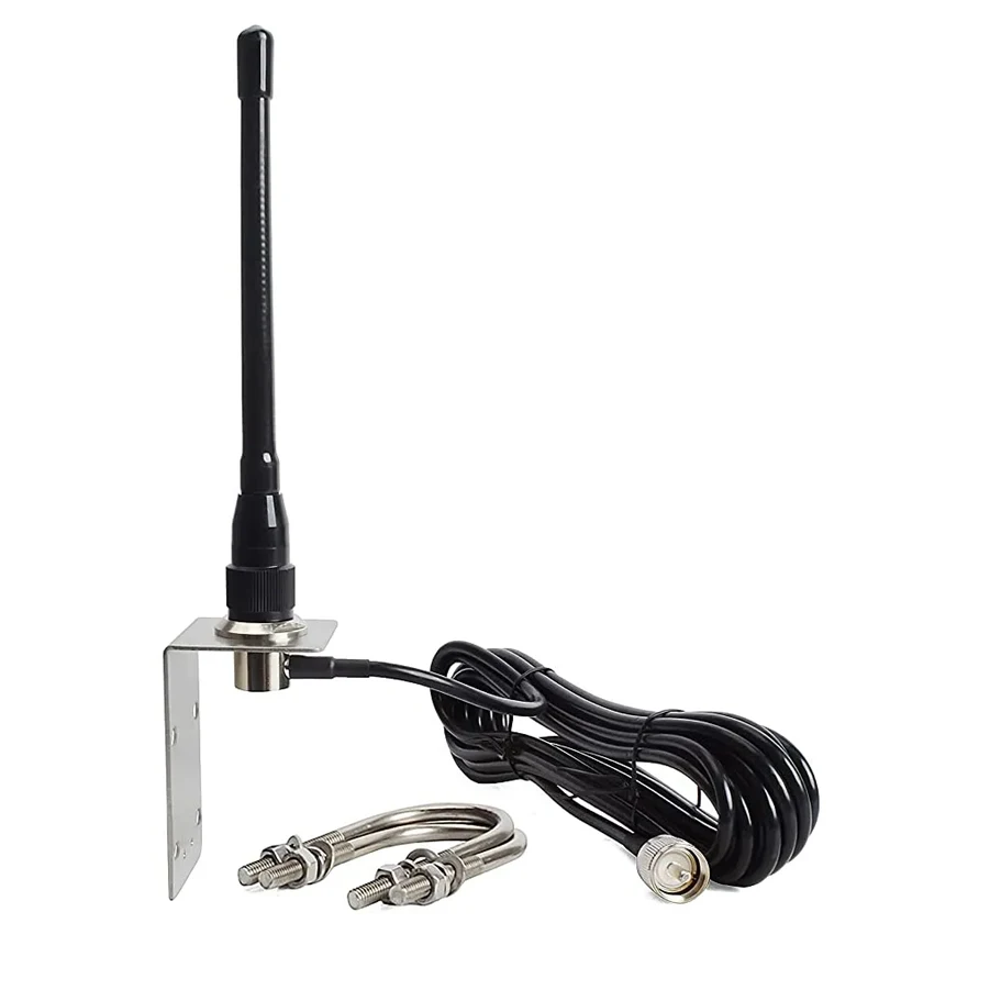 VHF Marine Antenna LowProfile 156163Mhz Antennas W/16.4ft(5m) RG58 Low Loss Premium Coaxial