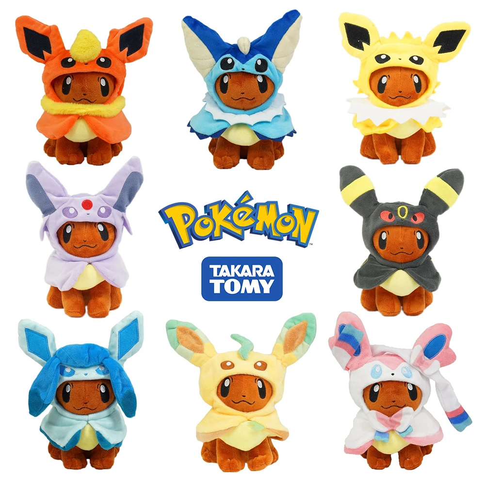Cosplay Eevee Evolution Peluche Doll Pokemon Pikachu Peluche Dress Up Charizard Snorlax Garchomp Tyraniar Hydreigon Gifts