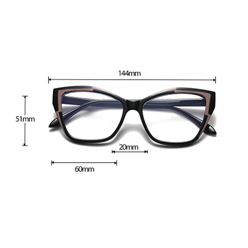 Saa257e2fb7fd494c88e9af70e02f1dbaA Women Eyeglasses Optical Spectacle Blue Light Blocking Glasses Brand Designer Cat Eye Transparent Ladies Fashion Eyewear Mallzona