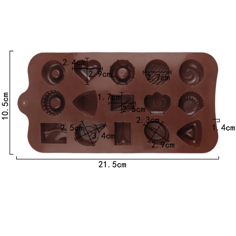 Musykrafties 4-Cavity Candy Silicone Stampo con Foro per Cioccolato, Sapone Realizzazione Candele, Resina Epossidica Casting, Gioielli Hobby Progetti - CUORE