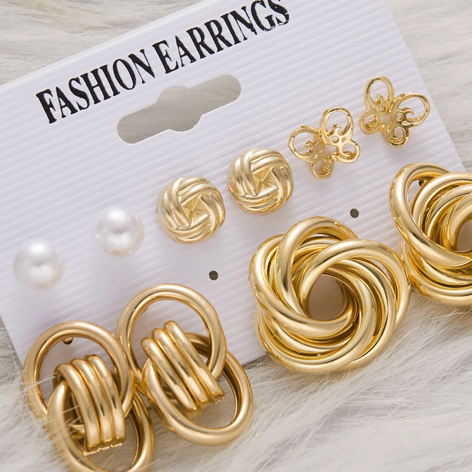 Korean Trendy Geometirc Butterfly Pearl Earrings Set For Women Resin Acrylic Star Heart Round Hoop Earrings Brincos Jewelry Gift