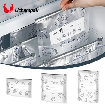 Sacs de conservation des aliments frais en feuille d'argent, 30 pièces, réutilisables, évite le gel léger, sac à fermeture éclair, stockage de Steak de fruits, sacs de fraîcheur 1