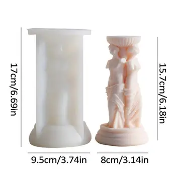 Roman Statue Candle Molds 3D Silicone 6
